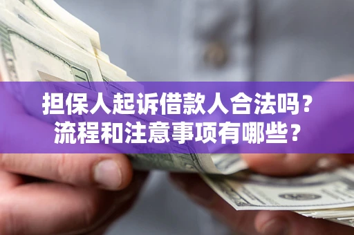 武汉担保人起诉借款人合法吗？流程和注意事项有哪些？