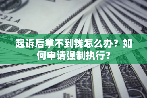 武汉起诉后拿不到钱怎么办？如何申请强制执行？