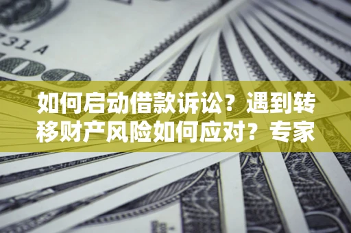 武汉如何启动借款诉讼？遇到转移财产风险如何应对？专家解局支招