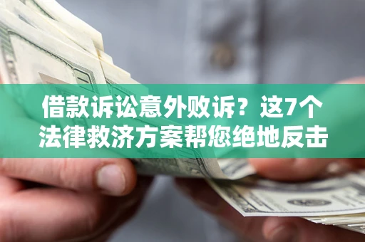 武汉借款诉讼意外败诉？这7个法律救济方案帮您绝地反击！