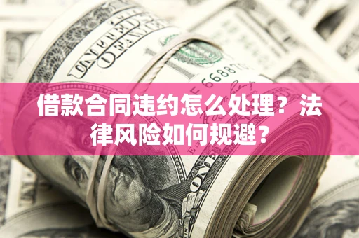 武汉借款合同违约怎么处理？法律风险如何规避？