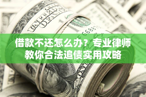 武汉借款不还怎么办？专业律师教你合法追债实用攻略