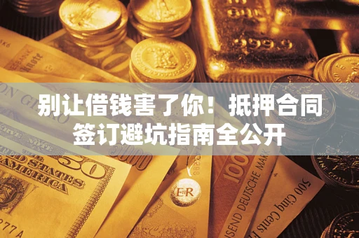 武汉别让借钱害了你！抵押合同签订避坑指南全公开